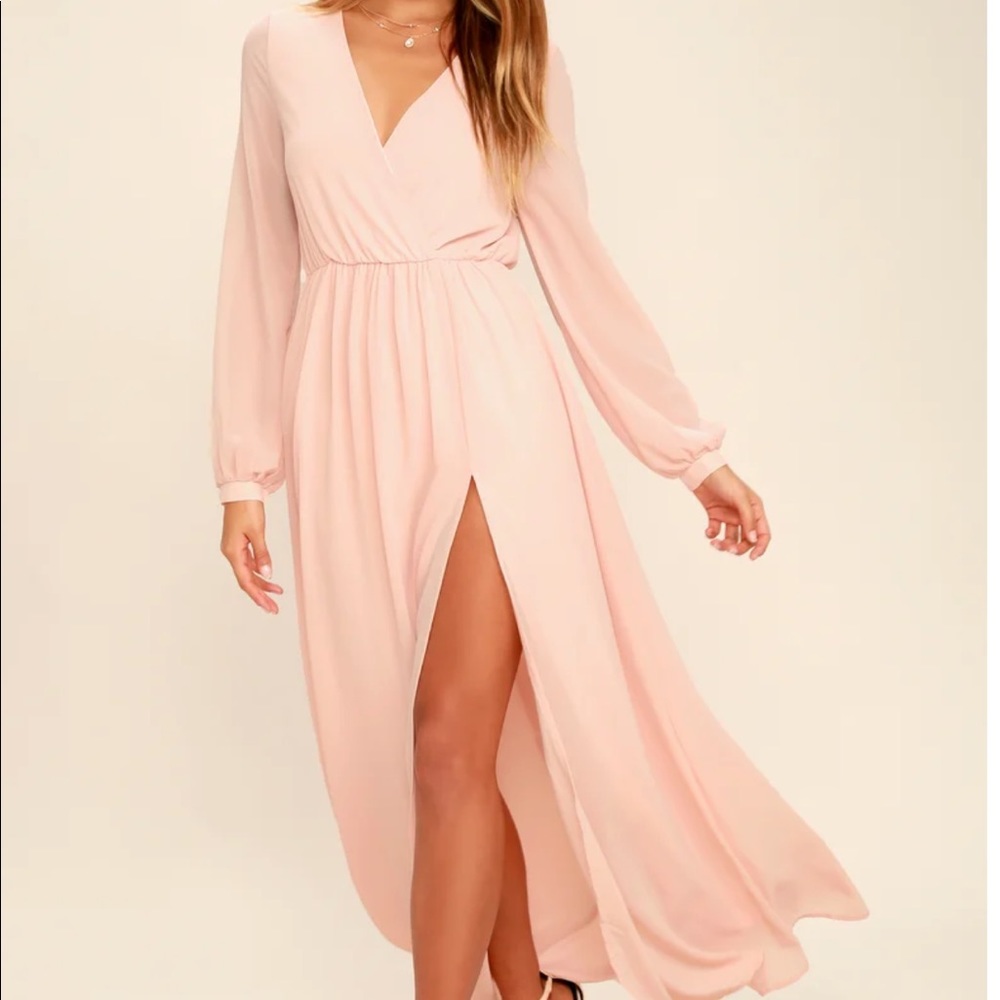 Lulus Blush Pink Maxi Dress